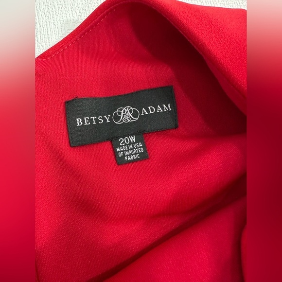 Betsy and Adam capped seath formal midi dress red size 20W - Picture 7 of 8